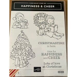 Stampin' Up! Rubber Cling Stamp Set (Happiness & Cheer)(RETIRED)